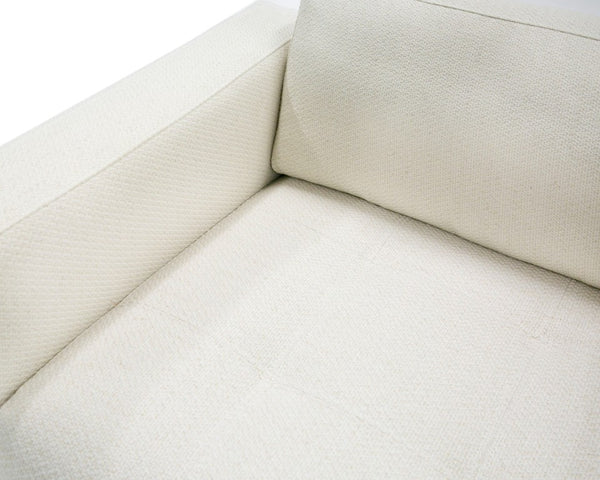 VIG Furniture Schmidt Off-White Dinara Accent Chair With Grey Metal Legs, Tuxedo Arms, Sinuous Spring Comfort VGKK-KF.7020-CHR-OFWHT