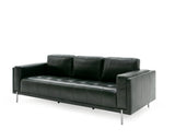 VIG Furniture Divani Casa Schmidt - Modern Black Leather Sofa + 2 Chairs VGKK-KF.7020-SET-BLK