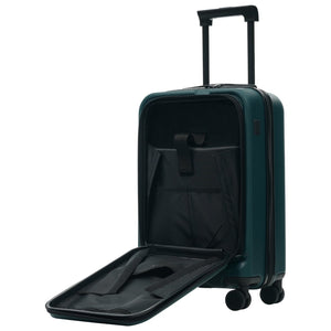 English Elm Luggage 5 Piece Hardside Abs Set with Front Access Carry on and Tsa Spinner Wheels Dark Green N732P391544M