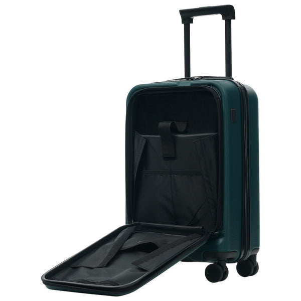 English Elm Luggage 5 Piece Hardside Abs Set with Front Access Carry on and Tsa Spinner Wheels Dark Green N732P391544M