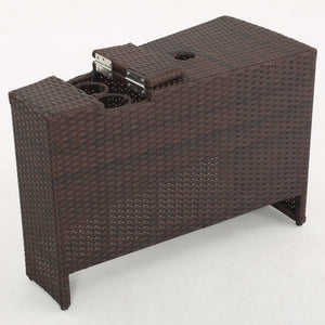 English Elm Christopher Knight Home® - MADRAS Woven Rattan Sector Table in Brown – Compact 31.75"x22.5"x16" Accent Table, Durable Craftsmanship 57656.00