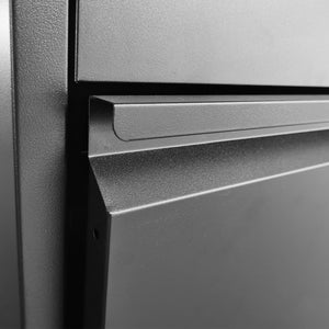 English Elm 4 Drawer Locking File Cabinet on Wheels with Anti-Tilt System, Corrosion-Resistant Metal, Secure Mobile Storage Black T2398P310002