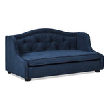 English Elm Robin 35" Tufted Wingback Pet Sofa Bed, Medium, Pacific Blue Stain Resistant High Performance Polyester