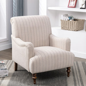 Comfort Pointe Seville Sea Oat Striped Arm Chair Sea Oat / walnut