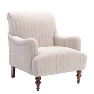 Comfort Pointe Seville Sea Oat Striped Arm Chair Sea Oat / walnut