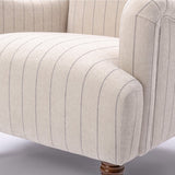 Comfort Pointe Seville Sea Oat Striped Arm Chair Sea Oat / walnut