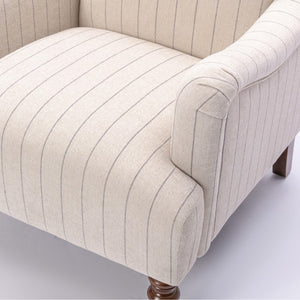 Comfort Pointe Seville Sea Oat Striped Arm Chair Sea Oat / walnut