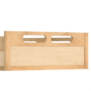 English Elm Queen Low Profile Floor Bed Pine Wood Frame Japandi Minimalist Bedroom Design Natural W1580P438796