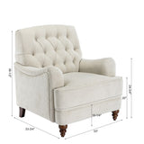 Comfort Pointe Bingham Tufted Arm Chair Sea Oat