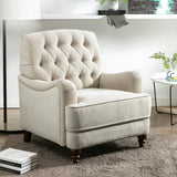 Comfort Pointe Bingham Tufted Arm Chair Sea Oat