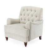 Comfort Pointe Bingham Tufted Arm Chair Sea Oat