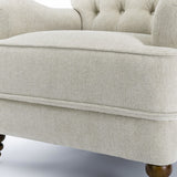 Comfort Pointe Bingham Tufted Arm Chair Sea Oat