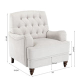 Comfort Pointe Bingham Tufted Arm Chair Oatmeal