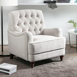 Comfort Pointe Bingham Tufted Arm Chair Oatmeal