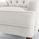 Comfort Pointe Bingham Tufted Arm Chair Oatmeal