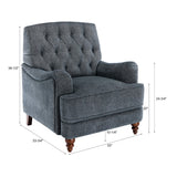 Comfort Pointe Bingham Tufted Arm Chair Navy