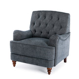 Comfort Pointe Bingham Tufted Arm Chair Navy