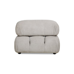 English Elm Jennifer Taylor Home - Marcel Luxurious 36" Bubble Modular Lounge Arm Chair with Bouclé Upholstery and Eucalyptus Frame Gray B2719P238258