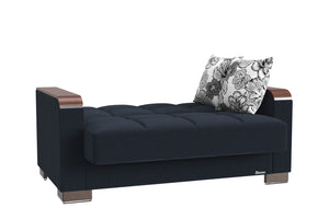 English Elm Primenest Zenaero X Stylish Convertible Loveseat With Storage, Dark Blue Chenille For Space-Saving Comfort B030P281773-GIGA