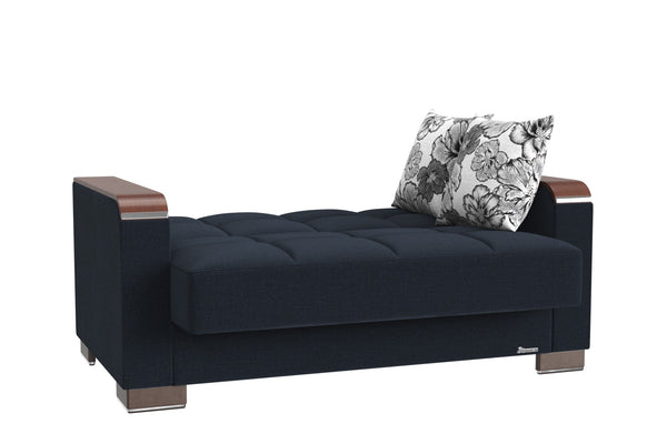 English Elm Primenest Zenaero X Stylish Convertible Loveseat With Storage, Dark Blue Chenille For Space-Saving Comfort B030P281773-GIGA