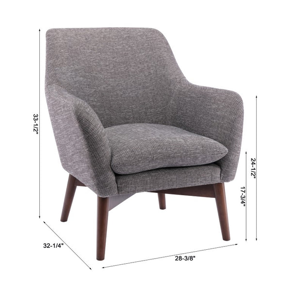 Comfort Pointe Paris Accent Chair in Performance Fabric Ashen Grey