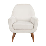 Comfort Pointe Accera Mid-Century Sea Oat Velvet Arm Chair Sea Oat