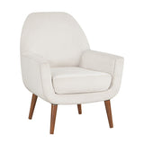 Comfort Pointe Accera Mid-Century Sea Oat Velvet Arm Chair Sea Oat