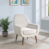 Comfort Pointe Accera Mid-Century Sea Oat Velvet Arm Chair Sea Oat