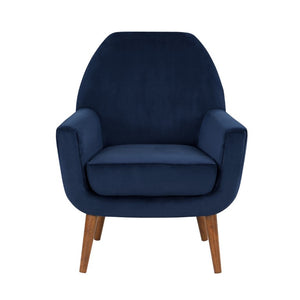 Comfort Pointe Accera Mid-Century Navy Blue Velvet Arm Chair Navy Blue