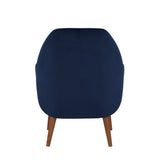 Comfort Pointe Accera Mid-Century Navy Blue Velvet Arm Chair Navy Blue