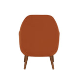 Comfort Pointe Accera Mid-Century Burnt Orange Velvet Arm Chair Burnt Orange