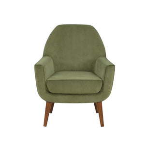 Comfort Pointe Accera Mid-Century Green Velvet Arm Chair Green