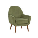 Comfort Pointe Accera Mid-Century Green Velvet Arm Chair Green