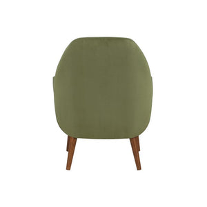 Comfort Pointe Accera Mid-Century Green Velvet Arm Chair Green
