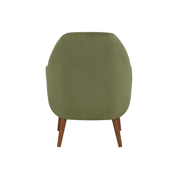 Comfort Pointe Accera Mid-Century Green Velvet Arm Chair Green