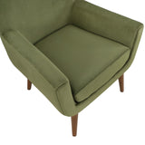 Comfort Pointe Accera Mid-Century Green Velvet Arm Chair Green