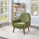 Comfort Pointe Accera Mid-Century Green Velvet Arm Chair Green