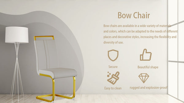English Elm Modern Glam High Back Pu Leather Dining Chairs with Gold Metal Legs Set of 4 W3732P356627
