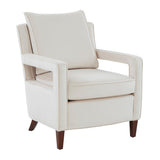 Comfort Pointe Questa Sea Oat Velvet Accent Arm Chair  Sea Oat