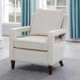 Comfort Pointe Questa Sea Oat Velvet Accent Arm Chair  Sea Oat