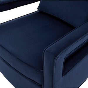 Comfort Pointe Questa Navy Blue Velvet Accent Arm Chair  Navy Blue