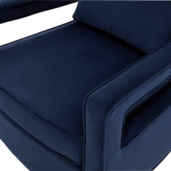 Comfort Pointe Questa Navy Blue Velvet Accent Arm Chair  Navy Blue
