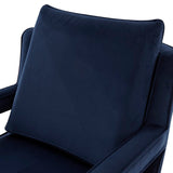 Comfort Pointe Questa Navy Blue Velvet Accent Arm Chair  Navy Blue