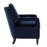 Comfort Pointe Questa Navy Blue Velvet Accent Arm Chair  Navy Blue