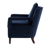 Comfort Pointe Questa Navy Blue Velvet Accent Arm Chair  Navy Blue