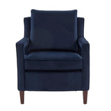 Comfort Pointe Questa Navy Blue Velvet Accent Arm Chair  Navy Blue