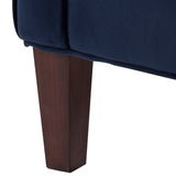 Comfort Pointe Questa Navy Blue Velvet Accent Arm Chair  Navy Blue