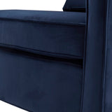 Comfort Pointe Questa Navy Blue Velvet Accent Arm Chair  Navy Blue