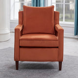 Comfort Pointe Questa Burnt Orange Velvet Accent Arm Chair  Burnt Orange