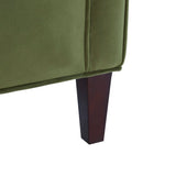 Comfort Pointe Questa Green Velvet Accent Arm Chair  Green